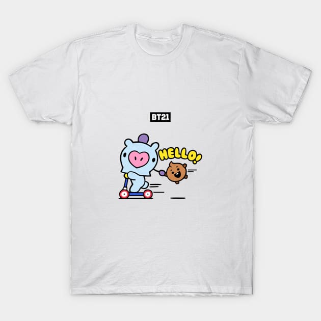 bt21 bts exclusive design 127 T-Shirt by Typography Dose